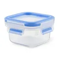 Produktbild: EMSA Clip & Close Frischhaltedose, quadratisch, 0,20 L, Aufbewahrungsbox, 100 Prozent dicht, spülmaschinen-, gefrier-, mikrowellenfest, Transparent, Blau, Made in Germany, 508535