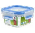 Produktbild: Emsa Vorratsdose CLIP & CLOSE Frischhaltedose 0,2 Liter (transparent/blau, quadratisch)