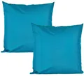 Produktbild: JACK 2er Set Outdoor Kissenhülle Kissenbezug 50x50cm Wasserfest Sitzkissen Lounge Kissen Garten Stuhl Lotus Effekt, Farbe:Petrol