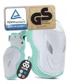 Produktbild: 99FLIPS Knieschoner Kinder mit GS [6er Set] - Grind - S/M Mint - Schoner Inliner Kinder - Knieschützer Protektoren mit Knie- und Ellenbogenschützer - Schützer Protektoren Inliner