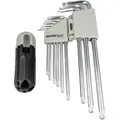 Produktbild: MASTERPROOF PROFESSIONAL TRX Stiftschlüsselsatz 9-tlg. T10 15 20 25 27 30 40 45 50 mit T-Halter, Chrom Vanadium