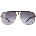 Produktbild: Carrera 1062/S SAO 9O mattschwarze und goldfarbene Sonnenbrille mit grauem Farbverlauf
