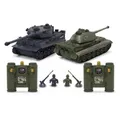 Produktbild: Jamara RC-Panzer Tiger Battle Set 1:28 2,4GHz, 2 Modelle, 2 Fernsteuerungen, Kampffahrzeug, ferngesteuertes Fahrzeug