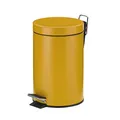 Produktbild: kela Kosmetikeimer gelb 3l, Metall Tretmülleimer Badezimmer, Badmülleimer mit Inneneimer und Tragehenkel, MONACO, currygelb matt