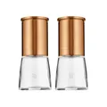 Produktbild: WMF De Luxe Salz und Pfeffermühle Set 2-teilig, unbefüllt, 14 cm, Glas, Keramikmahlwerk, Mühle für Salz, Pfeffer, Chillischoten, kupfer