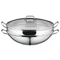 Produktbild: WMF Macao Wok 36 cm Induktion Wok-Pfanne mit Glasdeckel Dämpfereinsatz