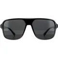 Produktbild: Dolce & Gabbana Quadratische Herren Sonnenbrille Transparent Grau und Schwarz Dunkelgrau
