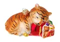 Produktbild: Krebs Glas Lauscha Christbaumschmuck Glasanhänger - Babytiger mit Geschenksack - ca. 10cm, niedliche, exotische Dekoration für den Baum - für festliche Stimmung
