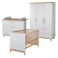 Produktbild: Roba Zimmerset Caro Wickelkommode Kombi-Bett 70x140cm & Schrank 3-türig TOP