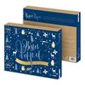 Produktbild: itenga Adventskalender Bester Papa blau gold gefüllt mit 24 Überraschungen z.B. Aftershave Lotion, Duschgel, Mini Wasserwaage perfekter Begleiter während der Vorweihnachtszeit für Männer