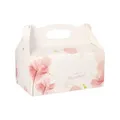Produktbild: Gebäckkartons / Cupcake Box mit Tragegriff 20 Stück eckig rosé mit hübschem N...