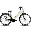 Produktbild: MAXTRON E-Bike MC-5X, Elektrofahrrad mit Mittelmotor, integrierter 360Wh Akku, Shimano Nexus 7-Gang, Unisex, Cremeweiß, Trekking-bike.