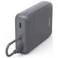 Produktbild: Hama Power Pack Travel mit Kabel, 10000mAh, 2 Ausgänge: 2x USB-C, Anthrazit