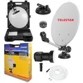 Produktbild: TELESTAR Digitale Camping SAT Anlage Schüssel + Single LNB Kabel Koffer Saugfuss