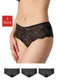 Produktbild: SNOCKS Hipster Panties Damen Unterhose (3-St) aus Spitze, mit hohem Bund für ein angenehmes Tragegefühl