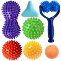 Produktbild: Massageball Set 7er Igelbälle faszienball igelball MassagebälleSpikey Ball Ma...