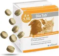 Produktbild: alfavet Dia Tab 6 x 5,5 g – Diät-Ergänzungsfuttermittel für Hunde & Katzen – Mit pflanzlichen Inhaltsstoffen zur Regulierung der Verdauung & Darmflora – Kautabletten mit Präbiotika