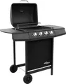 Produktbild: vidaXL Gasgrill mit 4 Flammen Schwarz