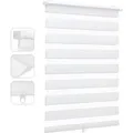Produktbild: Sekey Doppelrollo Schnurlos Klemmfix ohne Bohren Sichtschutz Weiß 40x100cm