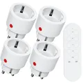 Produktbild: Funksteckdosen mit Fernbedienung, 80m Reichweite, 10A 2300W Mini Funksteckdos...