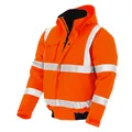 Produktbild: pka Warnschutz Pilotenjacke für die Arbeit - Wasserdichte & Winddichte Arbeitsjacke in Orange Größe S