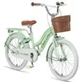 Produktbild: Chillaxx Bike Linda Premium Kinder City Bike in 20 Zoll - Fahrrad für Mädchen, Jungen, Hollandfahrrad Citybike Kinderfahrrad, geeignet für 6,7, ... - Grün