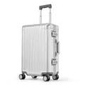 Produktbild: Travelhouse 100% Aluminium Handgepäck Koffer Tokyo 55cm- Mit 2X TSA und 4 Silent Move Doppelrollen Vol.41L - Silber