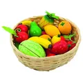 Produktbild: Goki 51661 Fruits in Basket Market Obst im Korb Kaufladen, gemischt (US IMPORT)