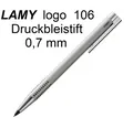 Produktbild: LAMY logo Druckbleistift 106 0,7mm brushed (gebürstet) Edelstahl strichmattiert