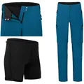 Produktbild: Bergson Fahrradhose VINA Zipp-off Damen Radhose (mit gepolsterter Innenhose), robust, elastisch, Langgr blau lang | 88
