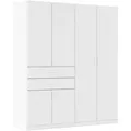 Produktbild: Rauch Möbel Drehtürenschrank, Weiß, Kunststoff, 2 Fächer, 2 Schubladen, 180x210x54 cm, Blauer Engel, BQ - Bündnis für Qualität, Made in Germany, Schlafzimmer, Kleiderschränke, Drehtürenschränke
