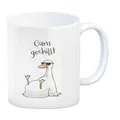 Produktbild: Gilbert die Gans Kaffeebecher mit Spruch Gans gechillt eine bunte Tasse für das Büro lustiger Motiv Pechvogel Kaffeetasse Männer Miesepeter Comic Becher witziger Spruch Küchen