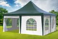 Produktbild: Gartenpavillon 5x5m PVC Grün Weiß Pagode Partyzelt Wasserdicht Fenster Eventzelt