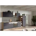 Produktbild: Held Möbel Küchenzeile Turin 330 cm Graphit-Wotaneiche mit E-Geräten