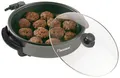 Produktbild: Elektrische Partypfanne XL-Multifunktionspfanne Ø32cm mit Glasdeckel Antihaft...