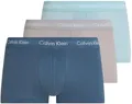 Produktbild: Calvin Klein Herren 3er Pack Boxershorts Low Rise Trunks Unterwäsche, Mehrfarbig (Ash, Vintage Indigo, Sterling Blue), M