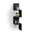 Produktbild: Livinity® Eckregal Vesuvio, Schwarz, 28 x 116.4 cm, 1-tlg.