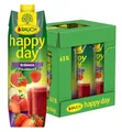 Produktbild: Rauch Happy Day Erdbeere | intensiver Erdbeergeschmack | verfeinert mit Apfel und Zitrone | 6x 1l Tetra Prisma