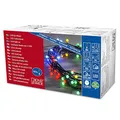 Produktbild: Konstsmide LED Globelichterkette, runde Dioden, 80 bunte Dioden, 24V Außentrafo, schwarzes Kabel - 3691-507