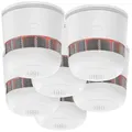 Produktbild: VisorTech 6er-Set Mini-Rauchwarnmelder, 85 dB Alarm, 10 Jahre Batterie, EN 1460