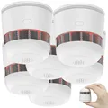 Produktbild: VisorTech 6er-Set Mini-Rauchwarnmelder, 85 dB Alarm, 10 Jahre Batterie, EN 1460
