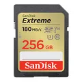 Produktbild: SanDisk Extreme SDXC UHS-I Speicherkarte 256 GB (V30, 180 MB/s Übertragung, U3, 4K UHD Videos, SanDisk QuickFlow-Technologie, wasserdicht, stoßfest, temperaturbeständig)