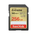 Produktbild: Sandisk SDXC Extreme 256GB (180/130 MB/s R/W) + 1 Jahr RescuePRO Deluxe Speicherkarte