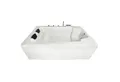 Produktbild: Basera® Badewanne Badewanne XXL Milos 190 x 120 cm für 2 Personen, (Komplett-Set), mit Wasserfall, LED und Kopfstützen