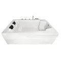 Produktbild: Basera® Badewanne XXL Milos 190 x 120 cm für 2 Personen mit Wasserfall LED-Am...