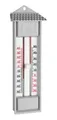 Produktbild: Maxima‑Minima Thermometer grau – wetterfest für Innen Außen 23,2 cm Temperatur