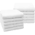 Produktbild: 10er Set Handtücher, 50x100 cm, 100% Baumwolle, weiß - Weiß