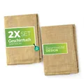 Produktbild: etérea Himmlische Qualität Sterzbachs Geschirrtücher Baumwolle - Uni Gold - Küchentücher 50x70 cm - 2er Set - Küchenhandtücher 220 GSM - trockentücher Küche - Geschirrtücher Gelb