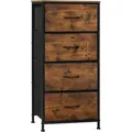 Produktbild: Woltu Kommode, Dunkelbraun, Holzwerkstoff, Metall, 4 Schubladen, Rechteckig, eckig, 45x95x30 cm, Wohnzimmer, Kommoden & Sideboards, Kommoden