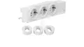 Produktbild: 3-fach SCHUKO-Steckdose 230V VDI für DIN-Schiene oder VZ00AS-Montageplatte